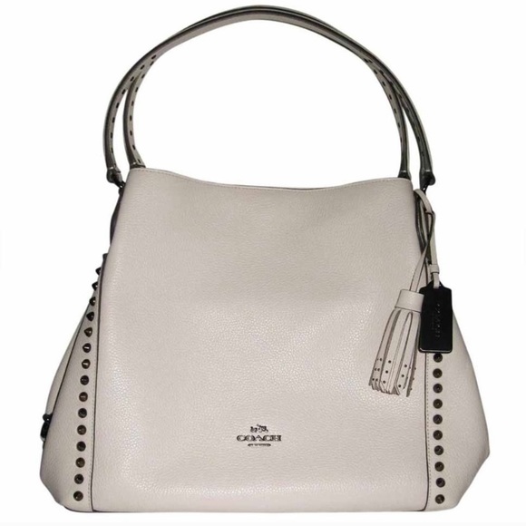 Coach Handbags - Coach Edie Studs & Crommets 31 Chalk Lesther Bag